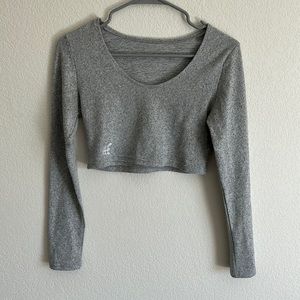 Jed North cropped long sleeve workout top